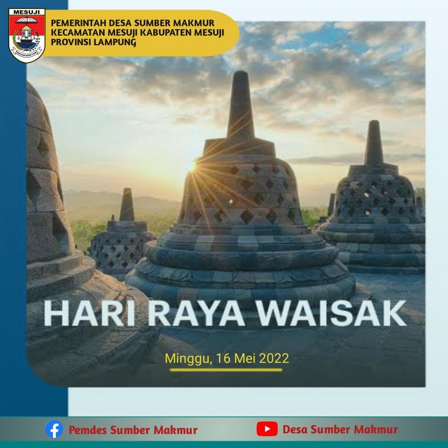 Pemdes Sumber Makmur Ucapkan Selamat Hari Waisak
